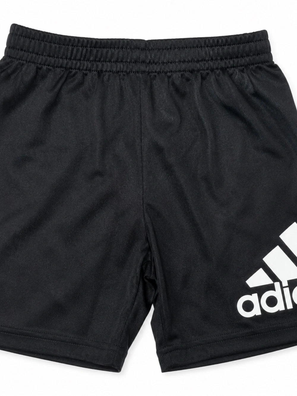adidas Black Athletic Shorts with White Logo